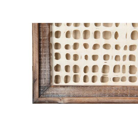 Hello Honey® 19.5" White Paper Designs in Wood Frames, 3ct.
